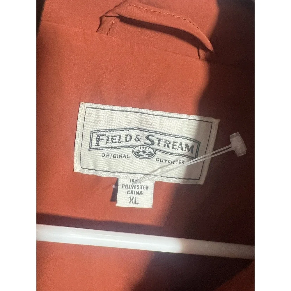 Field & Stream Men's XL Quilted Vest Full Zip Rust Orange Brown Outdoor Workwear